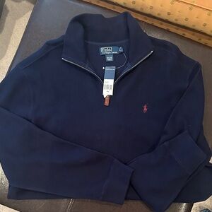 NWT Polo by Ralph Lauren Men's Dark Blue Zip-Up Sweater